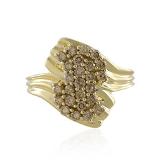 Anillo en oro con Diamante champán I2 (de Melo)