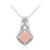 Zilveren halsketting met een roze opaal
