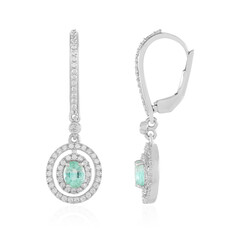 Pendientes en plata con Esmeralda de Colombia