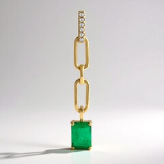 Ciondolo in oro con Smeraldo Zambia
