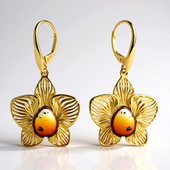 Orecchini in argento con Ambra Sunrise Baltica (dagen)