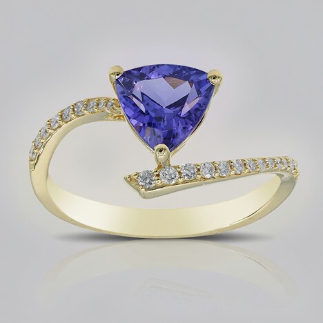Anello in oro con Tanzanite AAA (CIRARI)