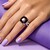 Anillo en plata con Obsidiana caoba