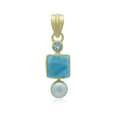 Ciondolo in argento con Larimar