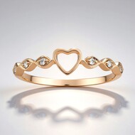 Anello in oro con Diamante Rose de France SI1 di Argyle (Annette)