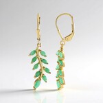 Boucles d'oreilles en argent et Emeraude de Socoto