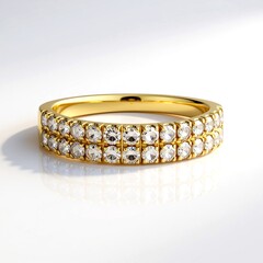 Anello in oro con Diamante Champagne I2 (de Melo Gold)