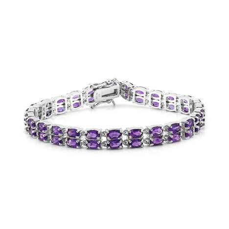 Sambia-Amethyst-Silberarmband