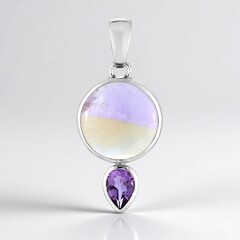 Pendentif en argent et Amétrine