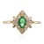 Anillo en oro con Esmeralda de Zambia AAA