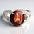 Anello in argento con Occhio di Tigre Rosso