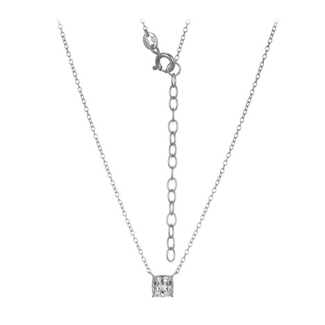 Collana in argento con Topazio Bianco