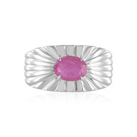 Pinkfarbener Madagaskar-Saphir-Silberring (de Melo)