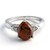 Anello in argento con Ossidiana Mogano