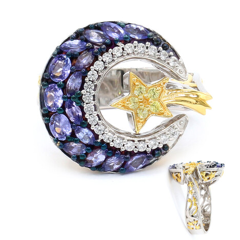 Tansanit-Silberring (Gems en Vogue)