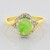 Anello placcato in oro con Crisoprasio Imperiale