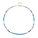 Collar en plata con Aguamarina Santa María (Riya)