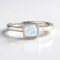 Anello in argento con Opale di Welo