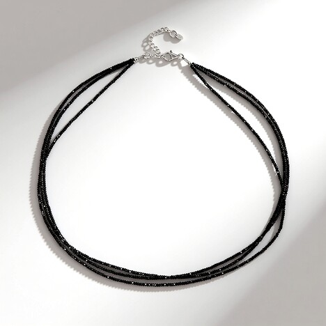 Collana in argento con Spinello Nero
