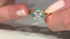 Anillo en plata con Apatita azul neón
