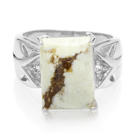 Anello in argento con Magnesite