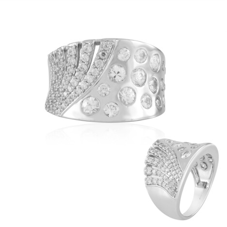 Zilveren ring met zirkonen (de Melo Essence)