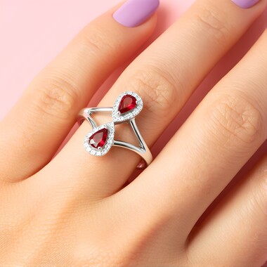 Anello in argento con Rubino Tanzania