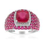 Bague en argent et Rubis de Madagascar