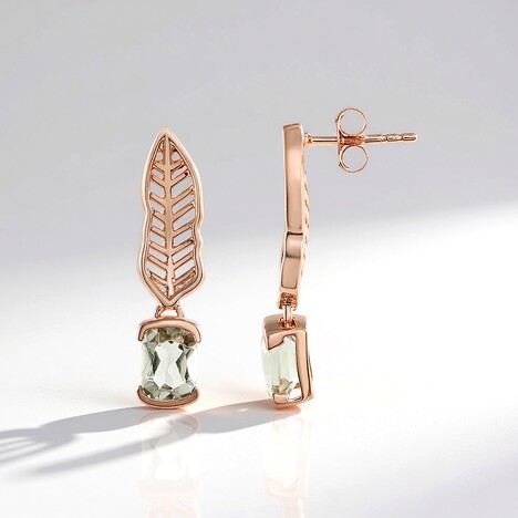 Orecchini in argento con Ametista Verde (MONOSONO COLLECTION)