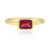 Bague en argent et Rubis de Madagascar