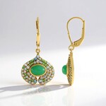 Orecchini in argento con Crisoprasio (KM by Juwelo)