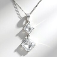 Collar en plata con Topacio blanco