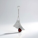 Ciondolo in argento con Granato Mozambico (MONOSONO COLLECTION)
