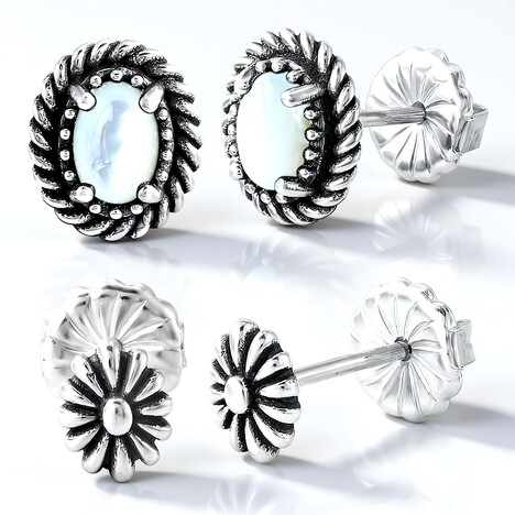 Orecchini in argento con Madreperla (Desert Chic)