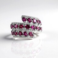 Rhodolite Silver Ring