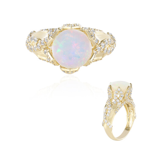 Gouden ring met een AAA Welo-opaal (de Melo Gold)