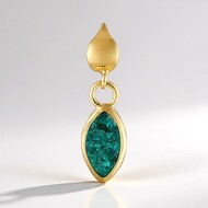 Ciondolo in argento con Dioptasio (Bali Barong)