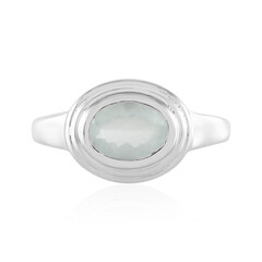 Anillo en plata con Aguamarina de Nigeria