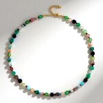 Collana in argento con Onice Verde