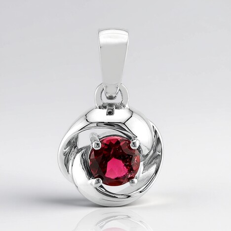 Ciondolo in argento con Tormalina Rosa Brasiliana (Pallanova)