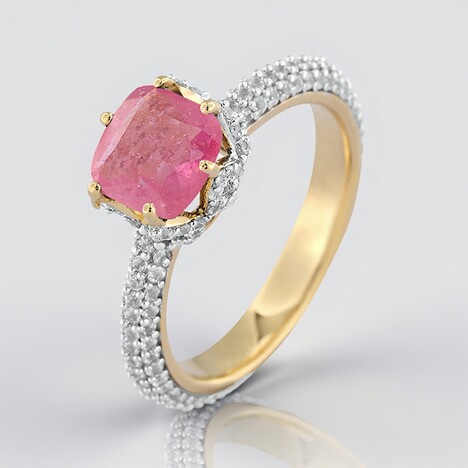 Anello in argento con Zaffiro Rosa del Madagascar (de Melo)