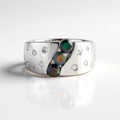 Anello in argento con Opale Mezezo (de Melo Essence)
