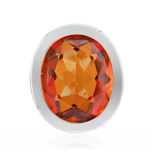 Colgante en plata con Cuarzo místico naranja (MONOSONO COLLECTION)