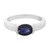 Zilveren ring met een Madagaskar Blauwe Saffier