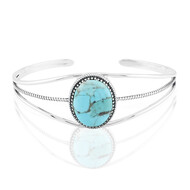 Bracciale in argento con Turchese Kingman Mohave Blu (Jones Lee)