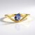 Anello in oro con Tanzanite (non riscaldata)