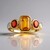 Anello in oro con Zaffiro Arancione Ban Ka Cha