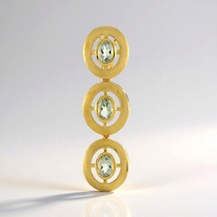 Ciondolo in argento con Ametista Verde (MONOSONO COLLECTION)