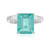 Anillo en plata con Cuarzo color paraíba