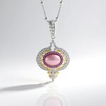 Collana in argento con Perla Mabe Rosa (Dallas Prince Designs)